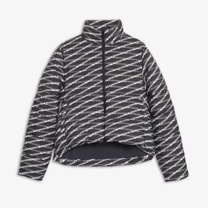 Balenciaga Black and White Puffer C Shaped Logo Jacket